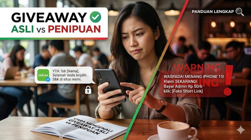cara mengenali giveaway asli vs penipuan di media sosial